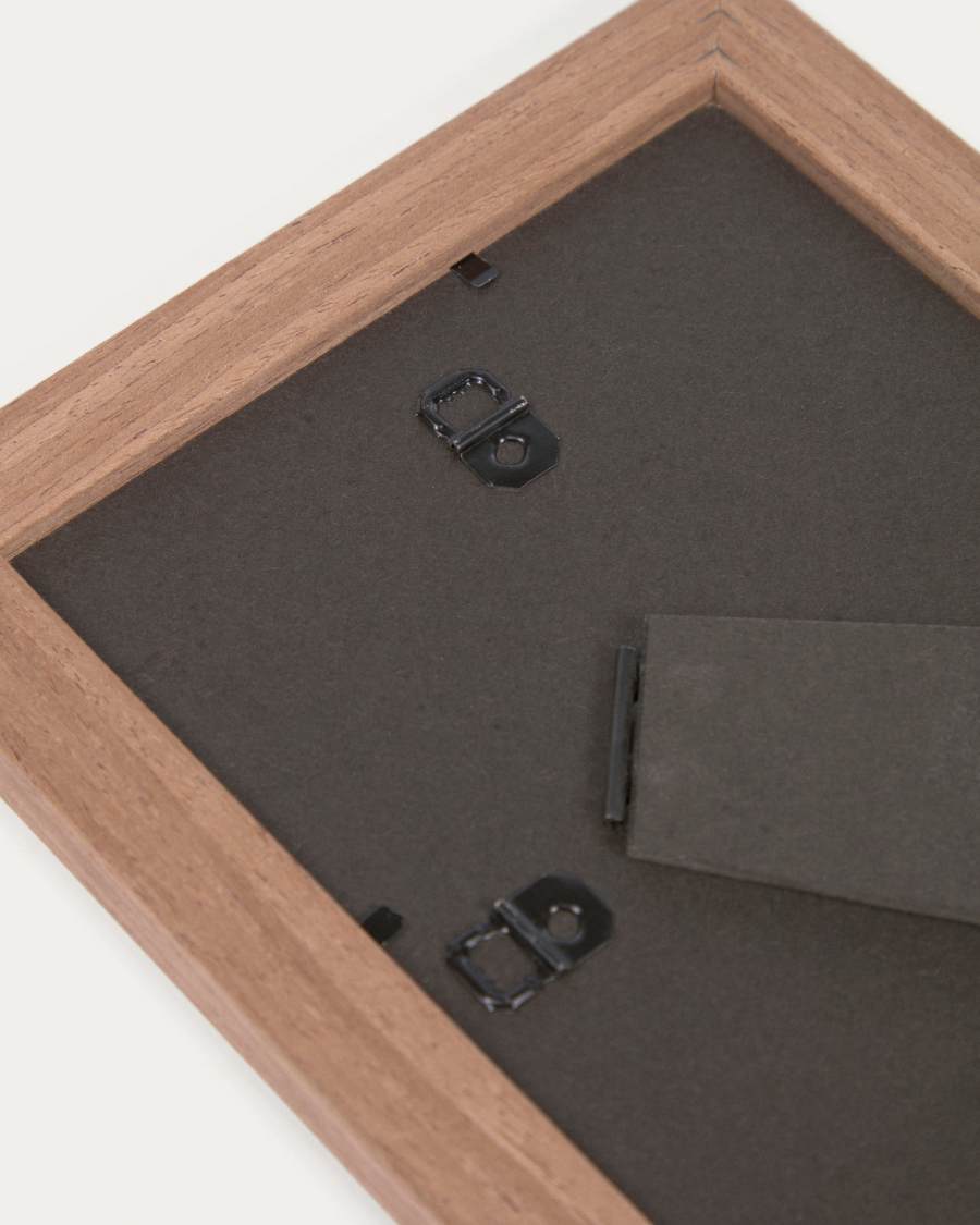 Large Nazira photo frame in wood with dark finish 34 x 25 cm