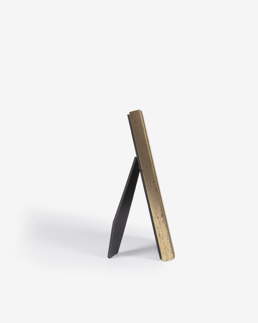 Cadre photo petit format Nazira doré 14 x 18 cm