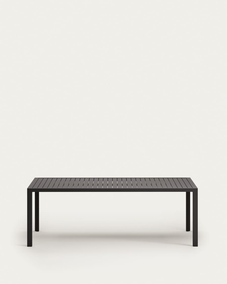 Culip aluminium outdoor table in powder coated grey finish, 220 x 100 cm