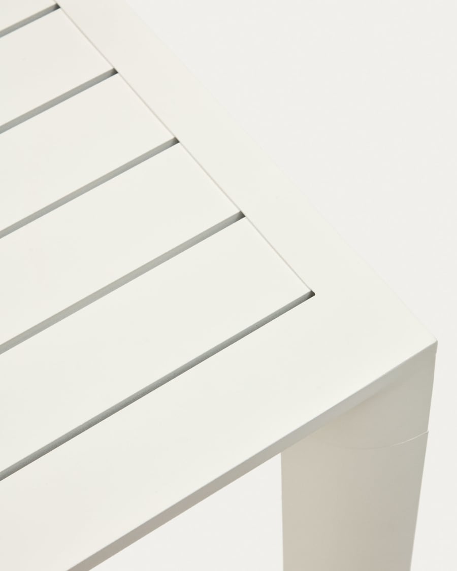 Culip aluminium outdoor table in powder coated white finish, 150 x 77 cm