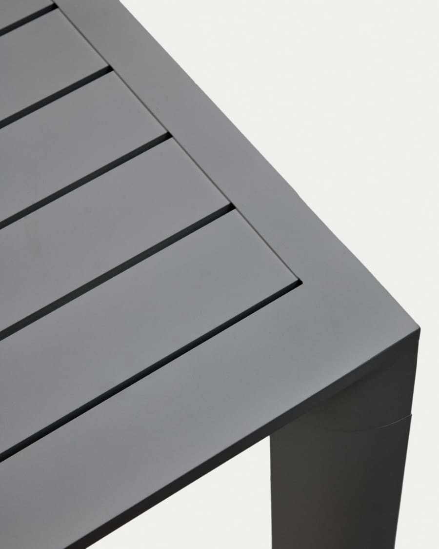 Culip aluminium outdoor bar table in powder coated grey finish, 150 x 77 cm