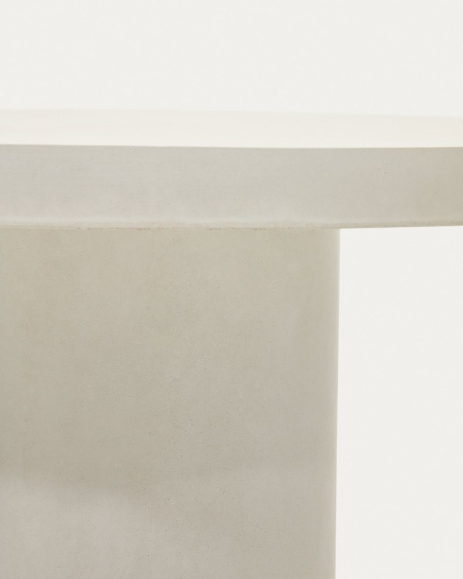 Tavolo rotondo Aiguablava in cemento bianco Ø 120 cm