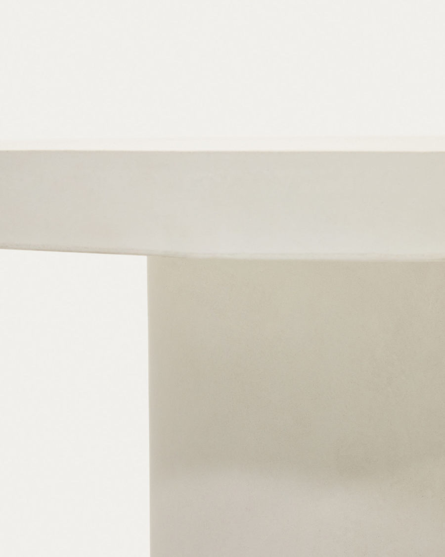 Aiguablava round table in white cement, Ø 90 cm
