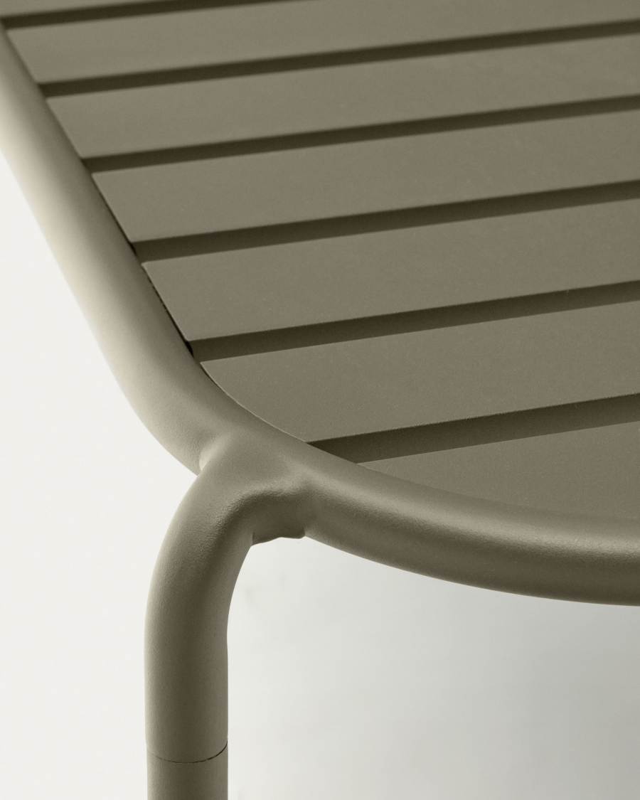 Joncols outdoor aluminium coffee table with powder coated green finish, Ø 110 x 62 cm