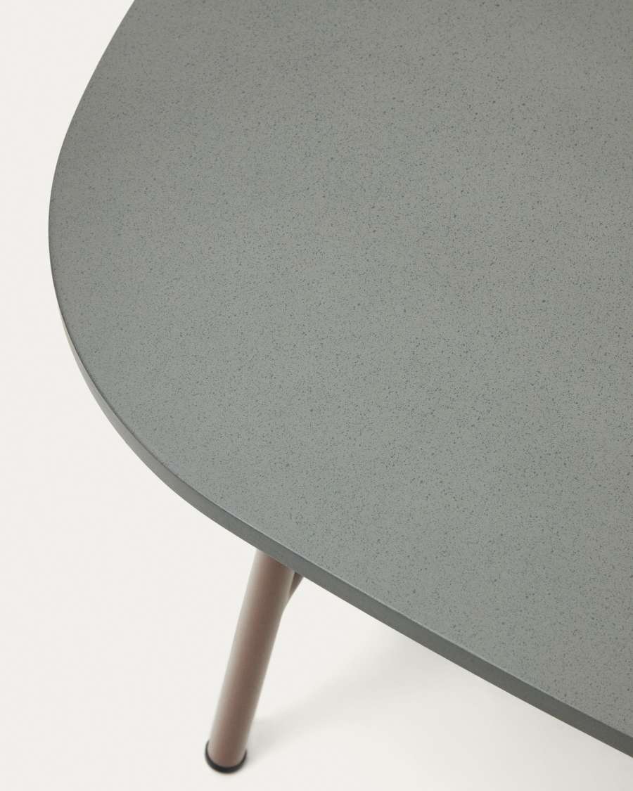 Bramant steel coffee table with mauve finish, 100 x 60 cm