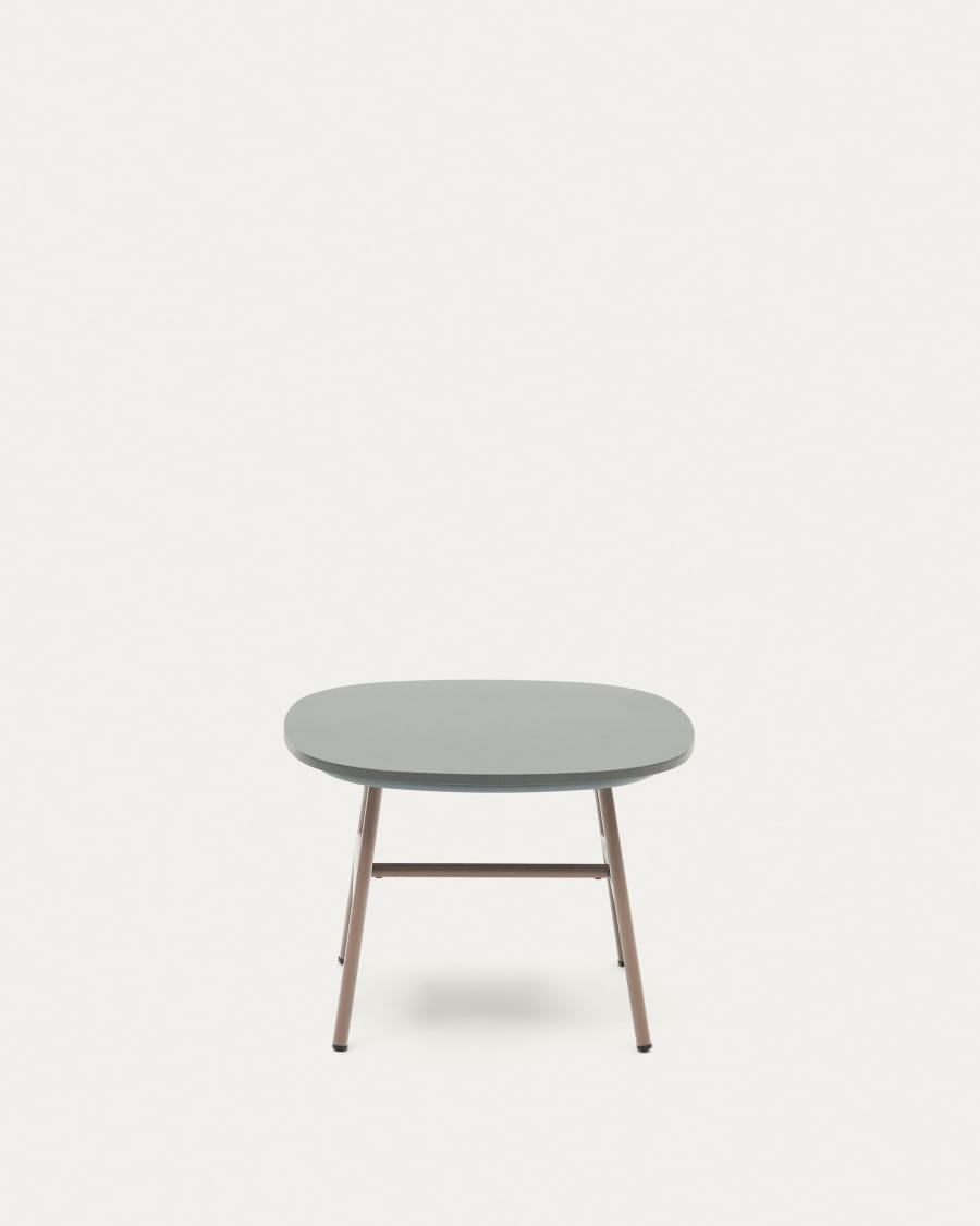 Bramant Beistelltisch aus Stahl mit Finish in Helllila 60 x 60 cm