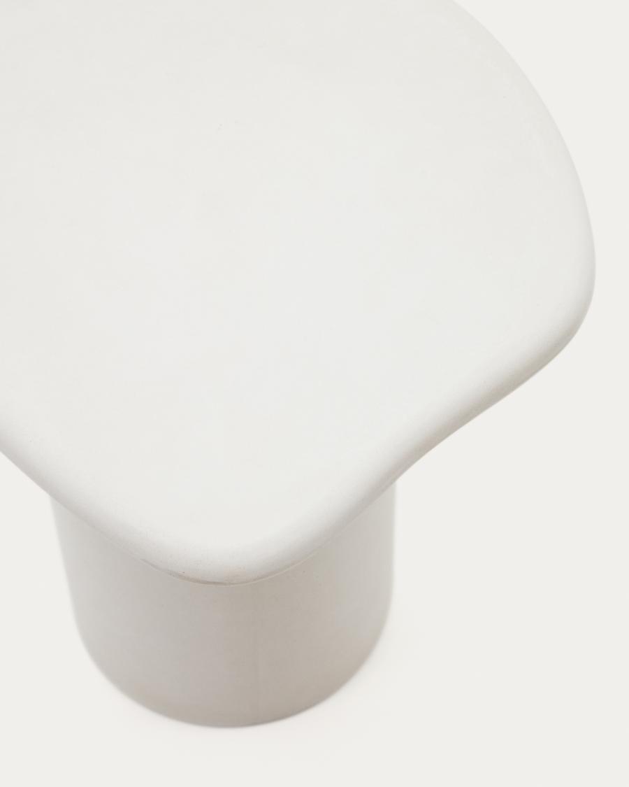 Bijzettafel Macarella van wit cement 48 x 47 cm