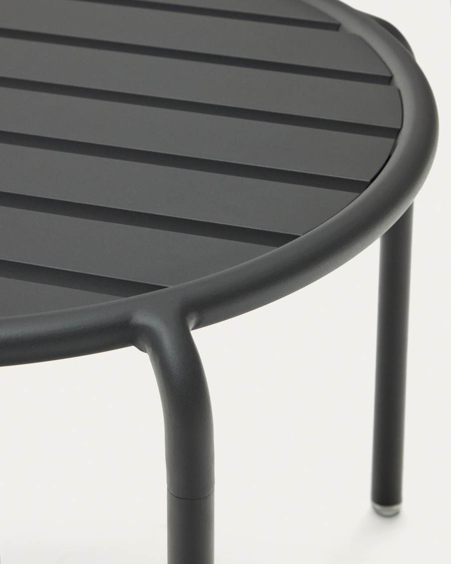 Joncols aluminium side table in powder coated grey finish, Ø 60 cm