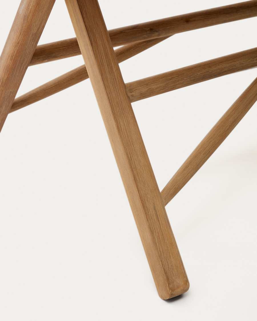 Dandara folding table in solid acacia wood natural finish, Ø 120 x 60 cm FSC 100%