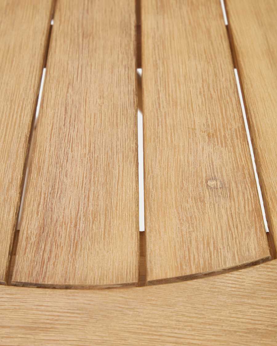 Dandara folding table in solid acacia wood natural finish, Ø 120 x 60 cm FSC 100%