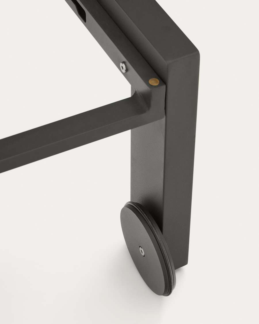 Canutells aluminum sun lounger with dark grey finish