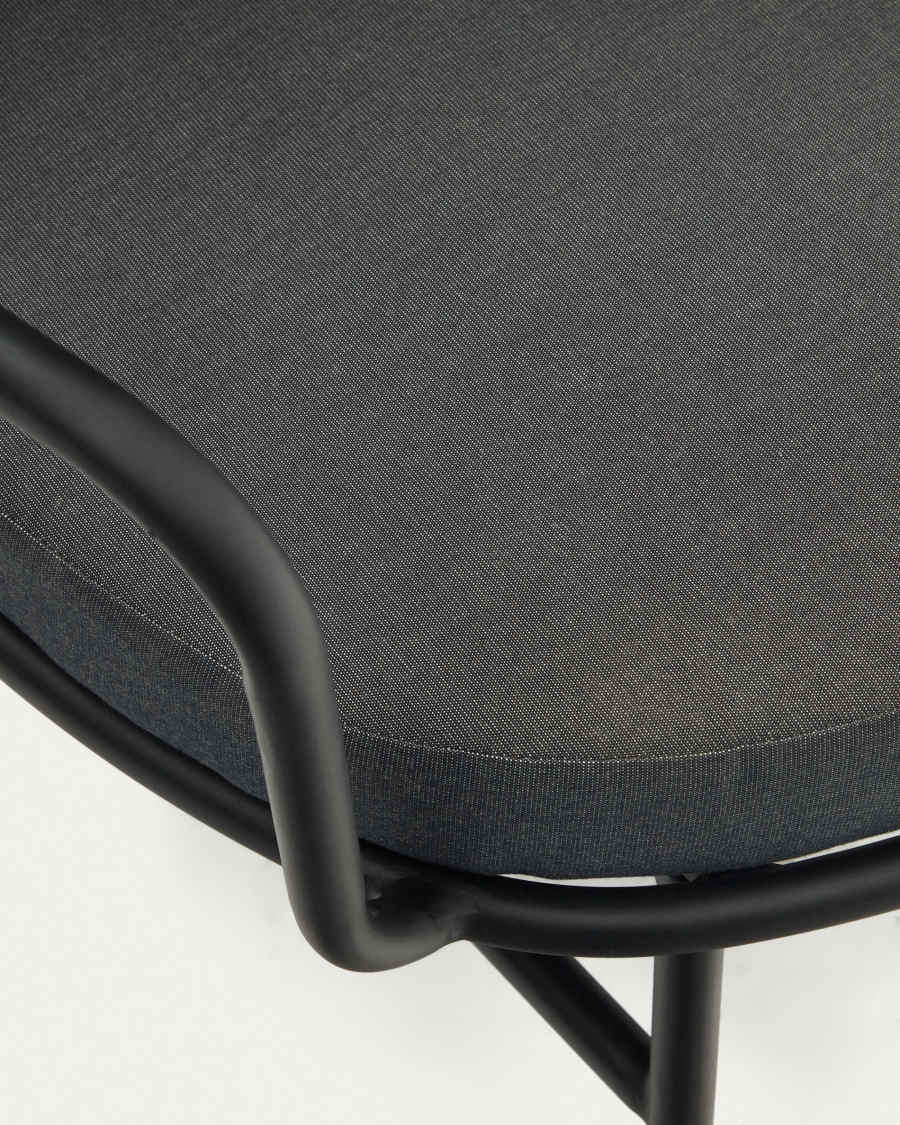 Bramant steel armchair with black finish