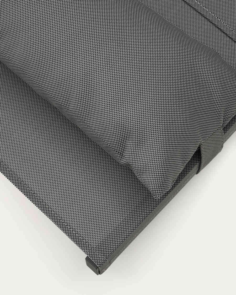 Canutells folding armchair made of aluminum with dark grey finish