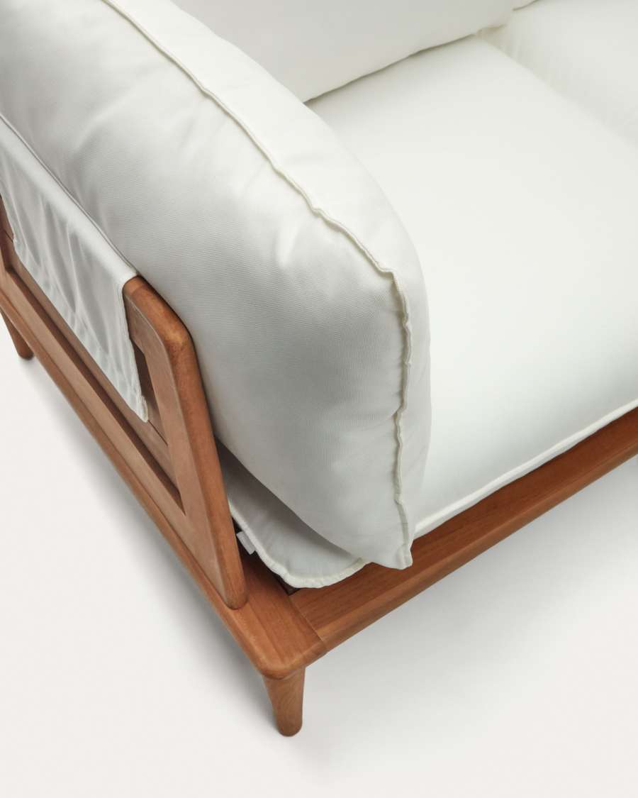 Portitxol modulares Set 2 Ecksessel, 2 Sessel und 2 Couchtische aus massivem Teakholz