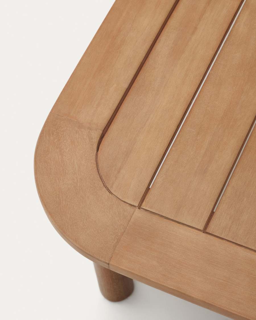 Set Sacova di 2 poltrone, divano a 2 posti e tavolino in legno massiccio di eucalipto FSC