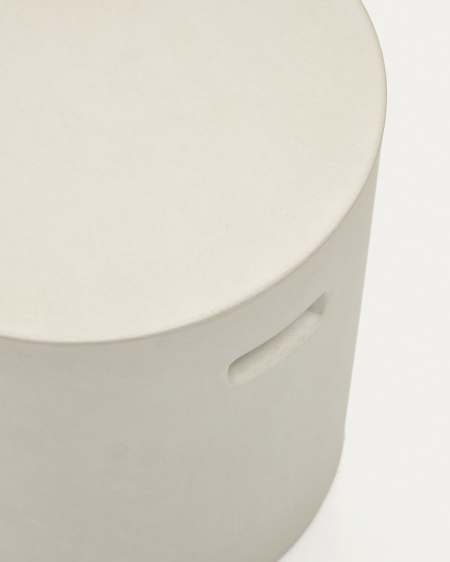 Poggiapiedi Aiguablava in cemento bianco Ø 37 cm