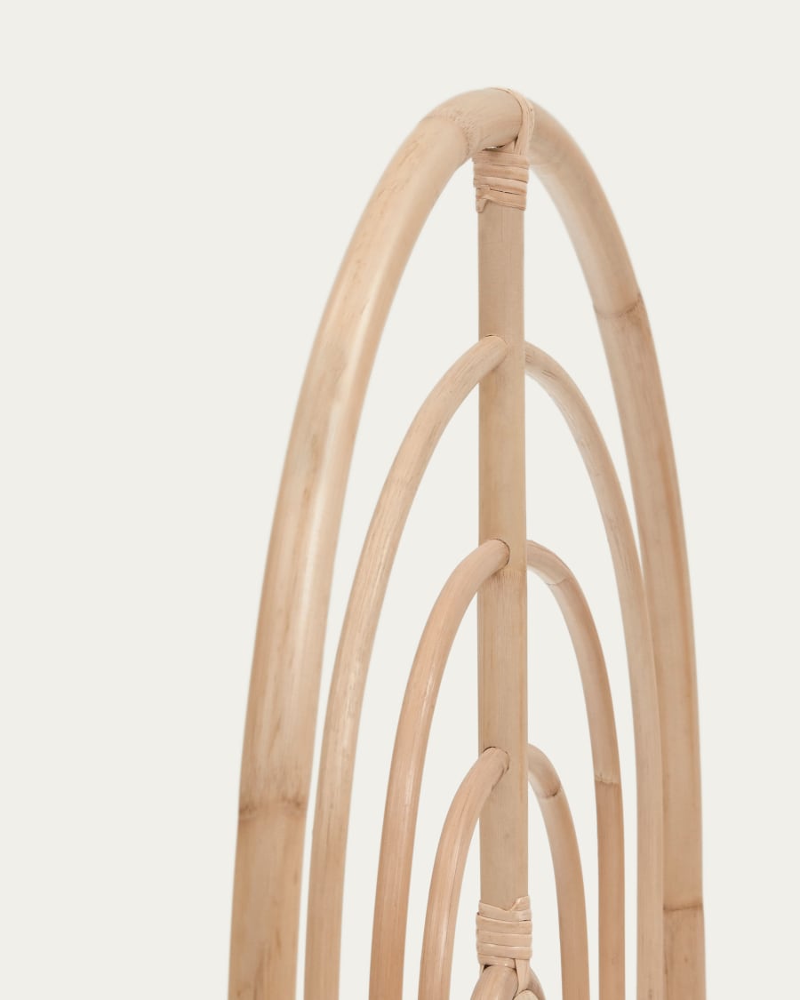 Testiera Sundberg in rattan finitura naturale per letto da 90 cm