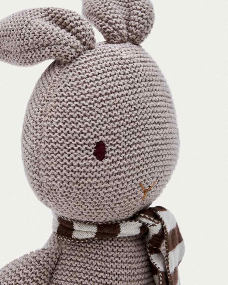 Pipa brown knitted rabbit cuddly toy