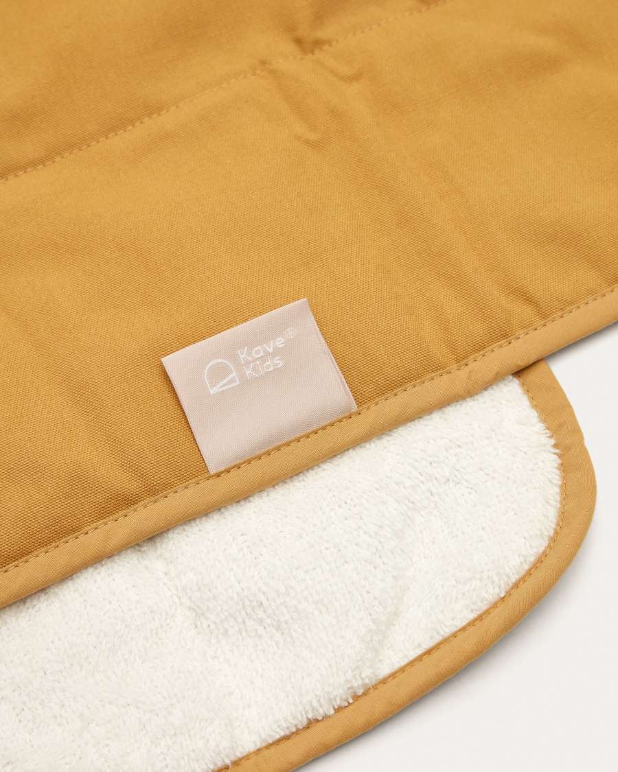 Deya travel baby changing mat in mustard cotton