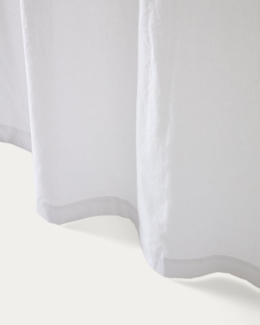 Zelda curtain 100% white cotton and multicolored ties 135 x 270 cm