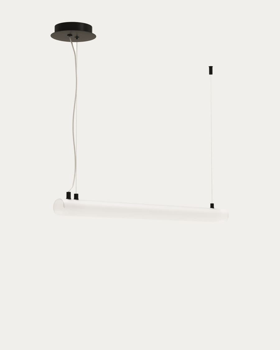 Vauxall ceiling lamp in metal and frosted glass