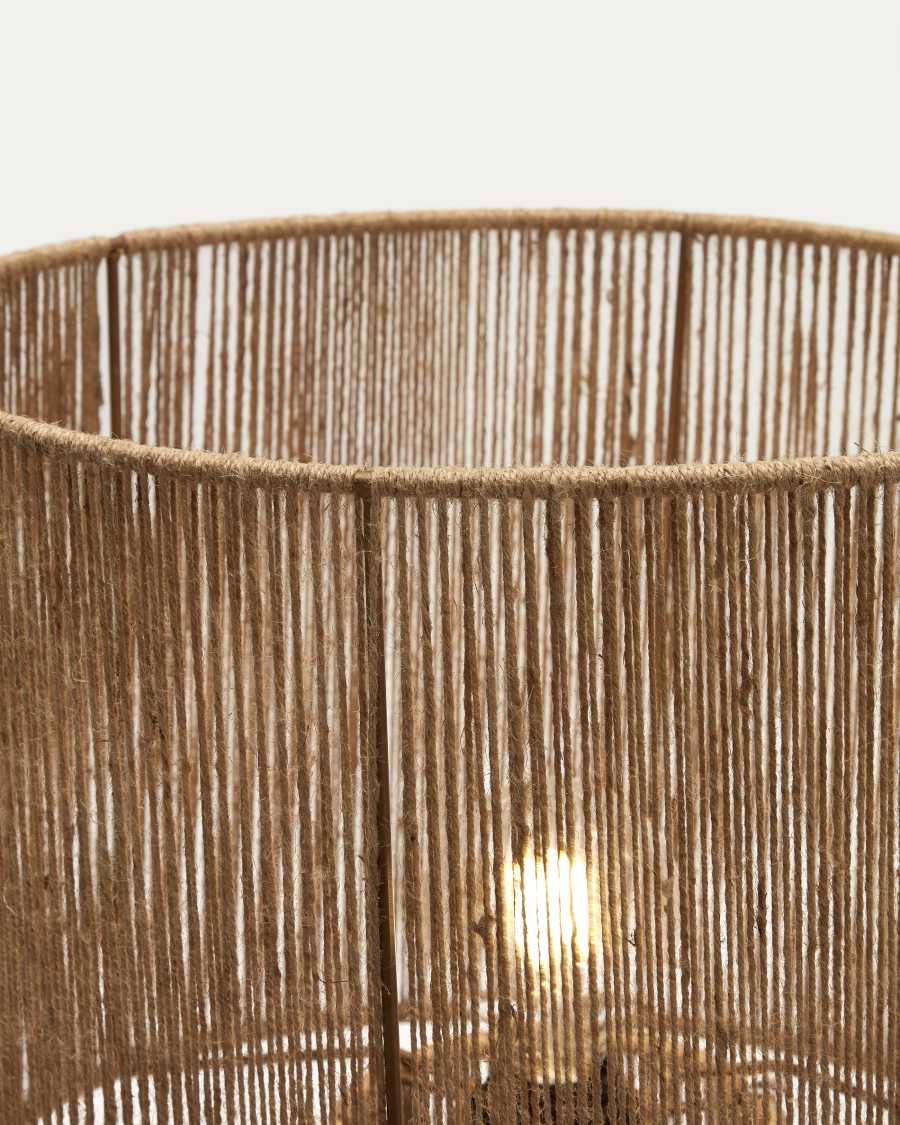 Pontos Tischlampe aus Jute mit natürlichem Finish
