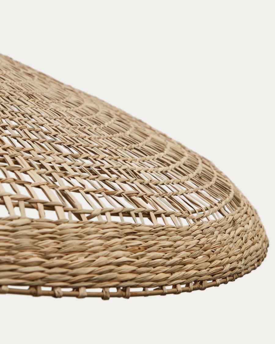 Plafondlamp Cruilles van natuurlijke vezels met natuurlijke afwerking Ø 100 cm