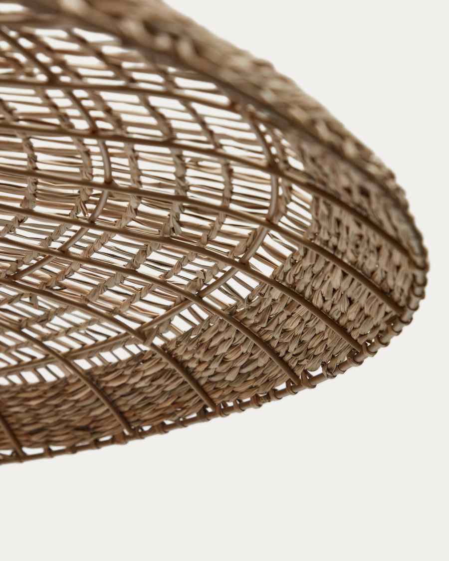 Plafondlamp Cruilles van natuurlijke vezels met natuurlijke afwerking Ø 100 cm