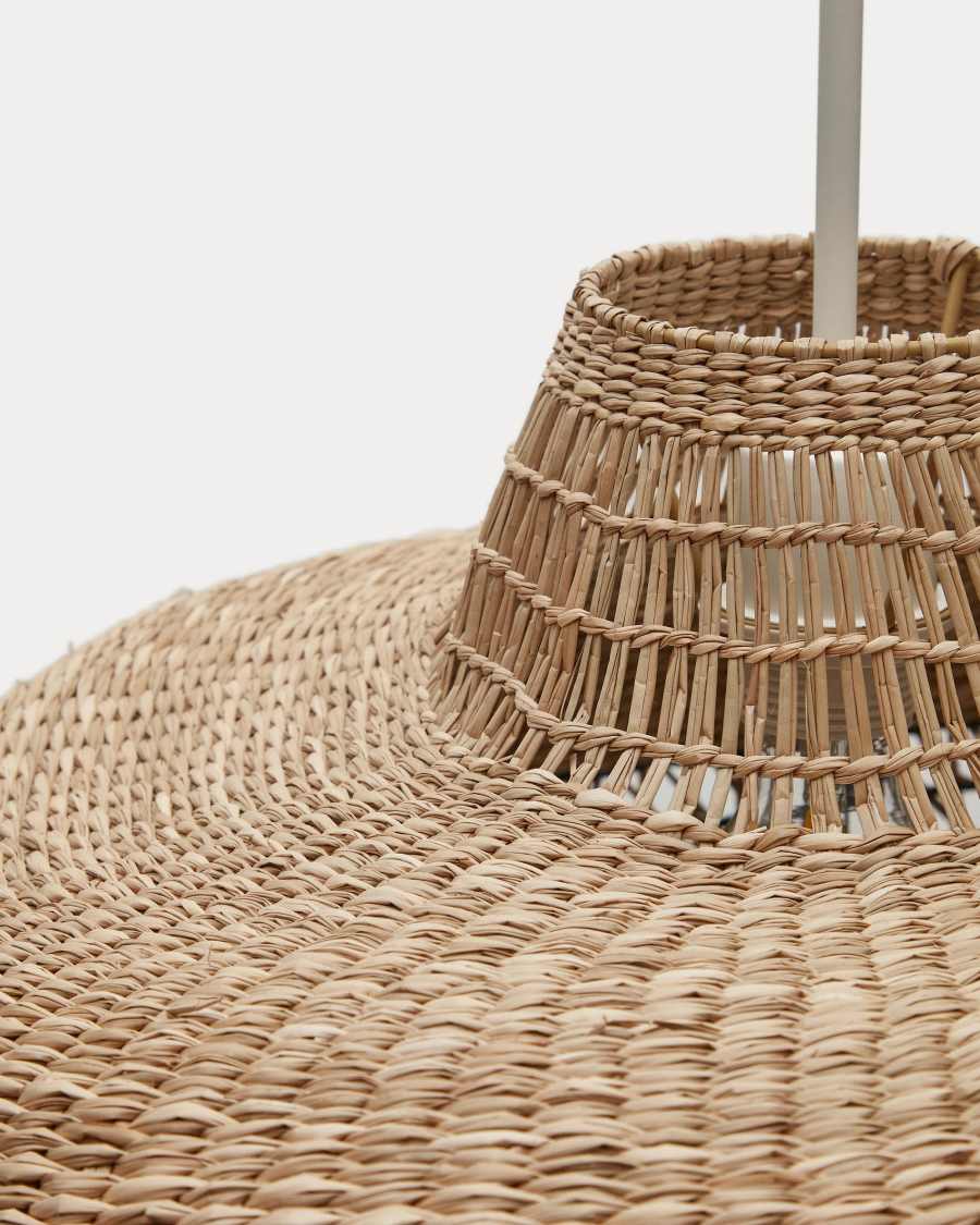 Rupia natural fiber ceiling lamp shade with a natural and black finish, Ø 55 cm