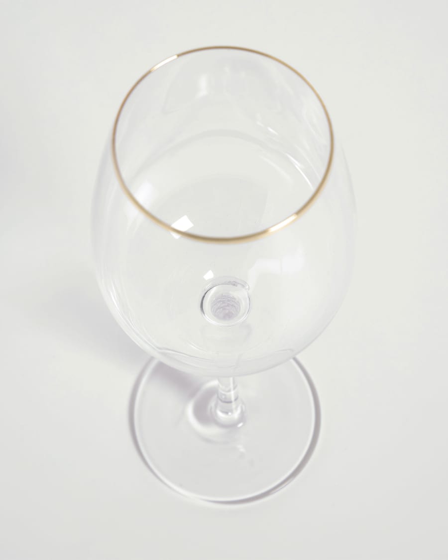 Rasine Weinglas transparent und mit Gold-Detail 40 cl