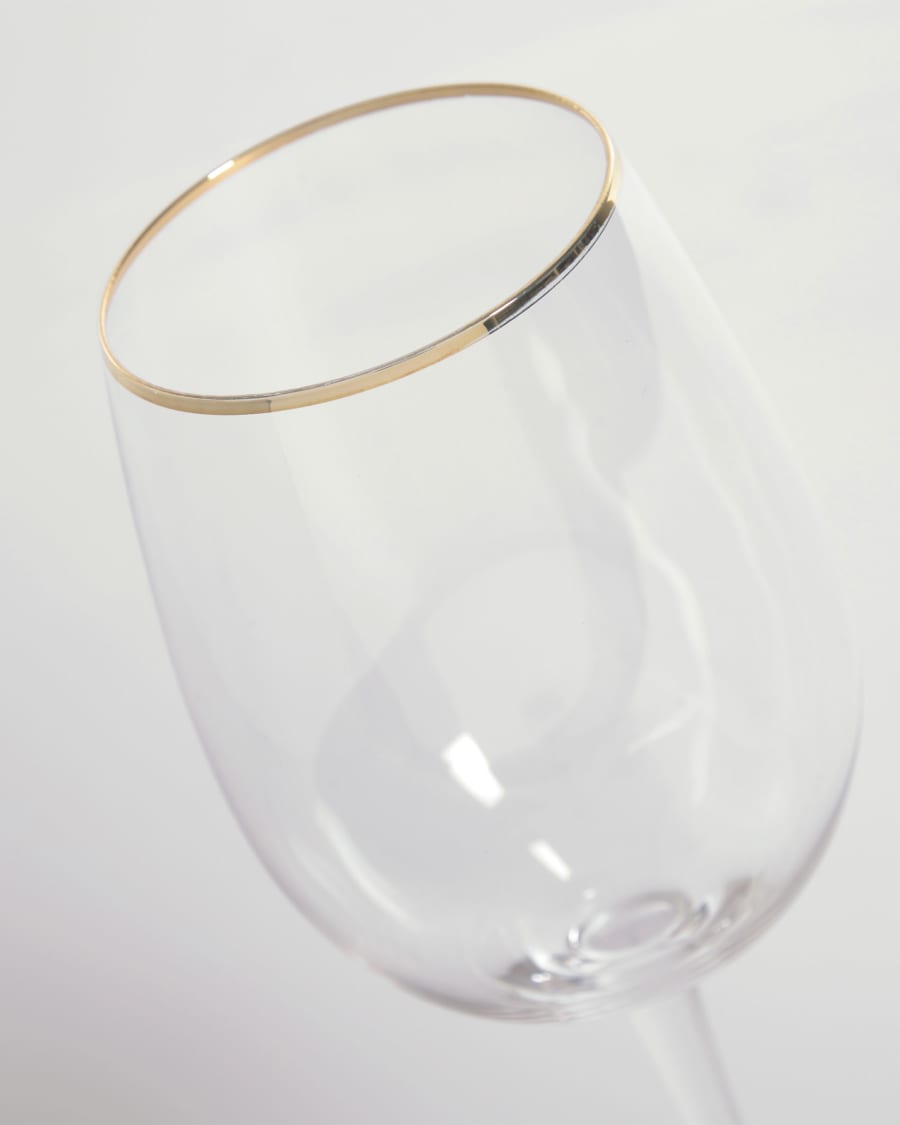 Rasine Weinglas transparent und mit Gold-Detail 40 cl