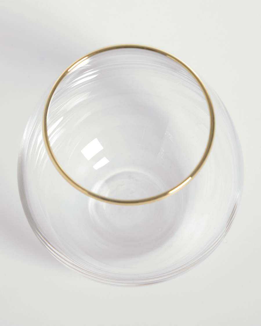 Rasine transparent glass with gold detail 50 cl