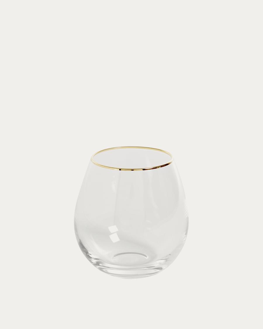 Rasine transparent glass with gold detail 50 cl