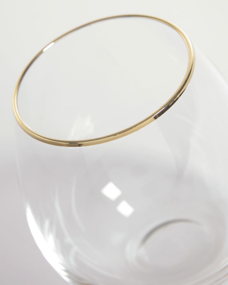 Rasine transparent glass with gold detail 50 cl