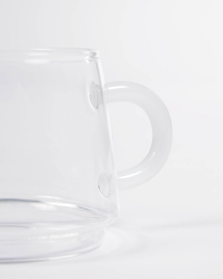 Laude transparent and white glass