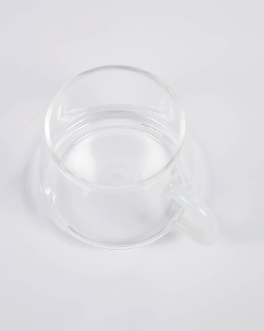 Laude transparent and white glass