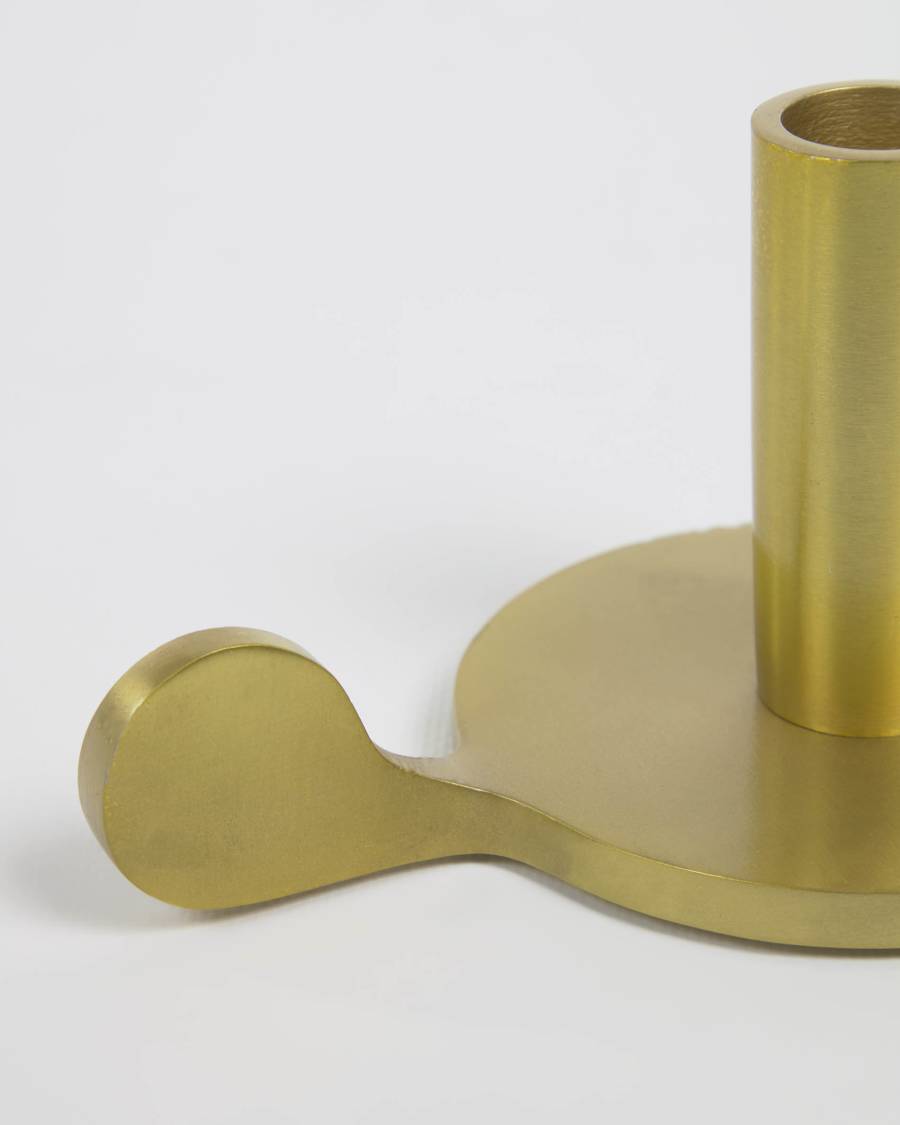 Adabella Set aus 2 Kerzenständer Aluminium gold 6 cm und 8 cm