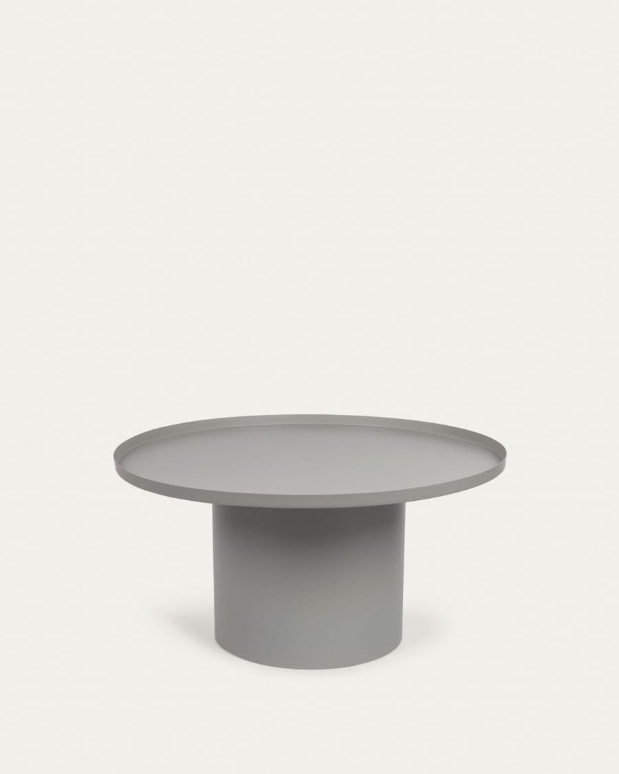 Tavolino rotondo Fleska in metallo grigio Ø 72 cm