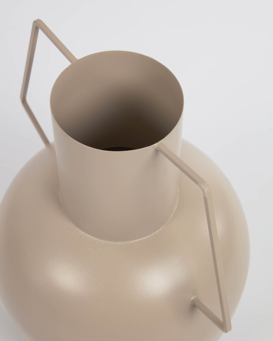 Bellabel Vase aus hellbraun Metall 38 cm