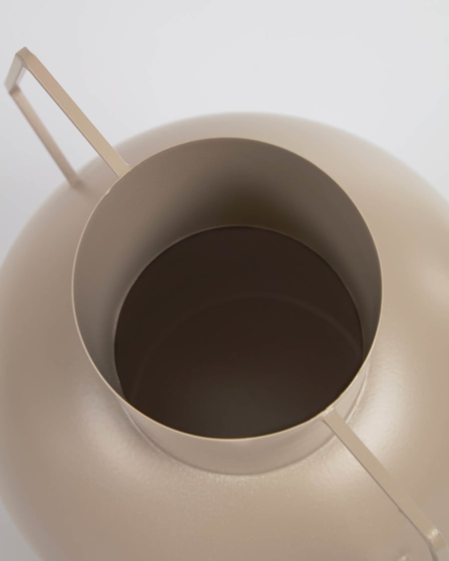 Bellabel Vase aus hellbraun Metall 38 cm