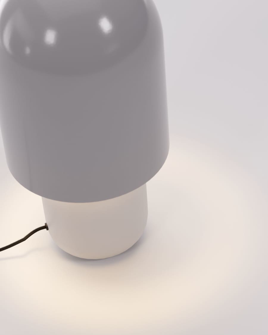 Brittany table lamp in metal with white and grey painted finish