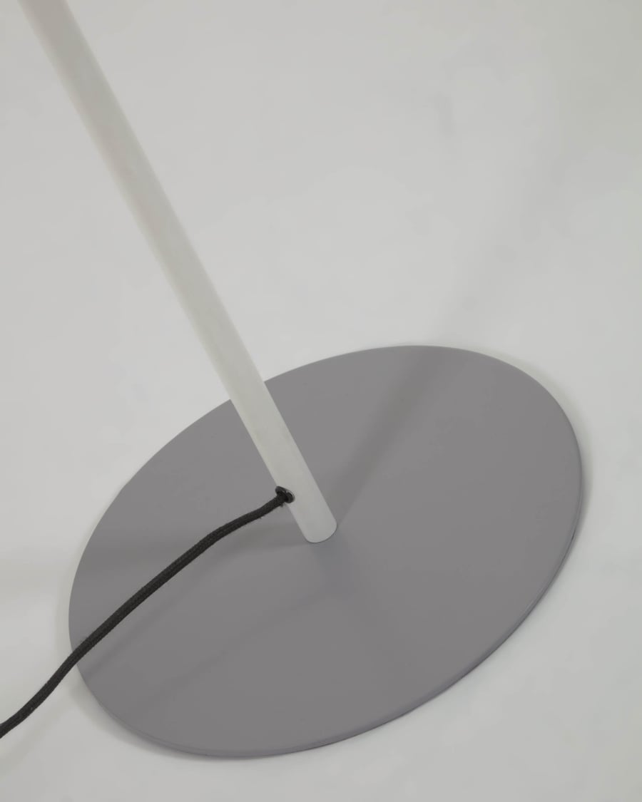 Brittany floor lamp in metal with white and grey painted finishing.