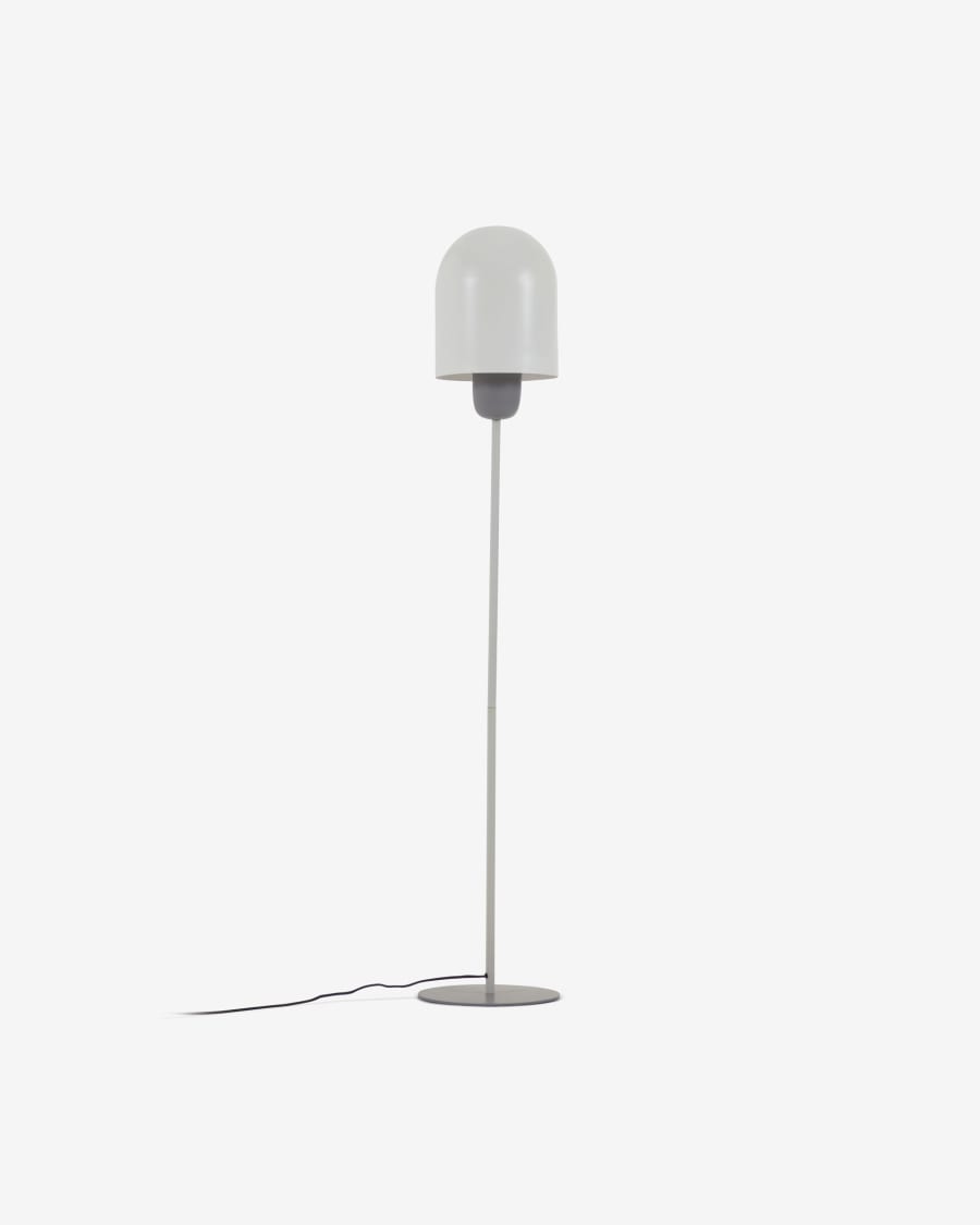 Brittany floor lamp in metal with white and grey painted finishing.