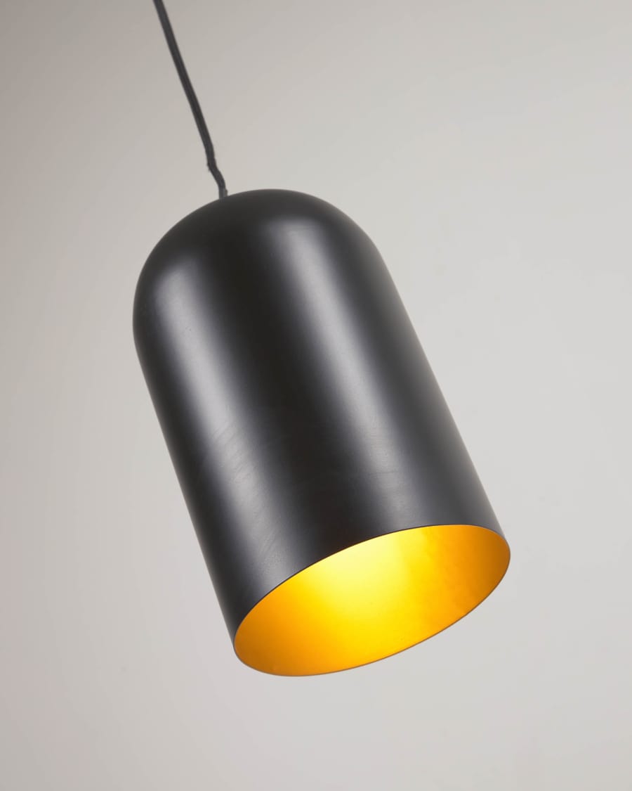 Eulogia metal ceiling light with black painted finish
