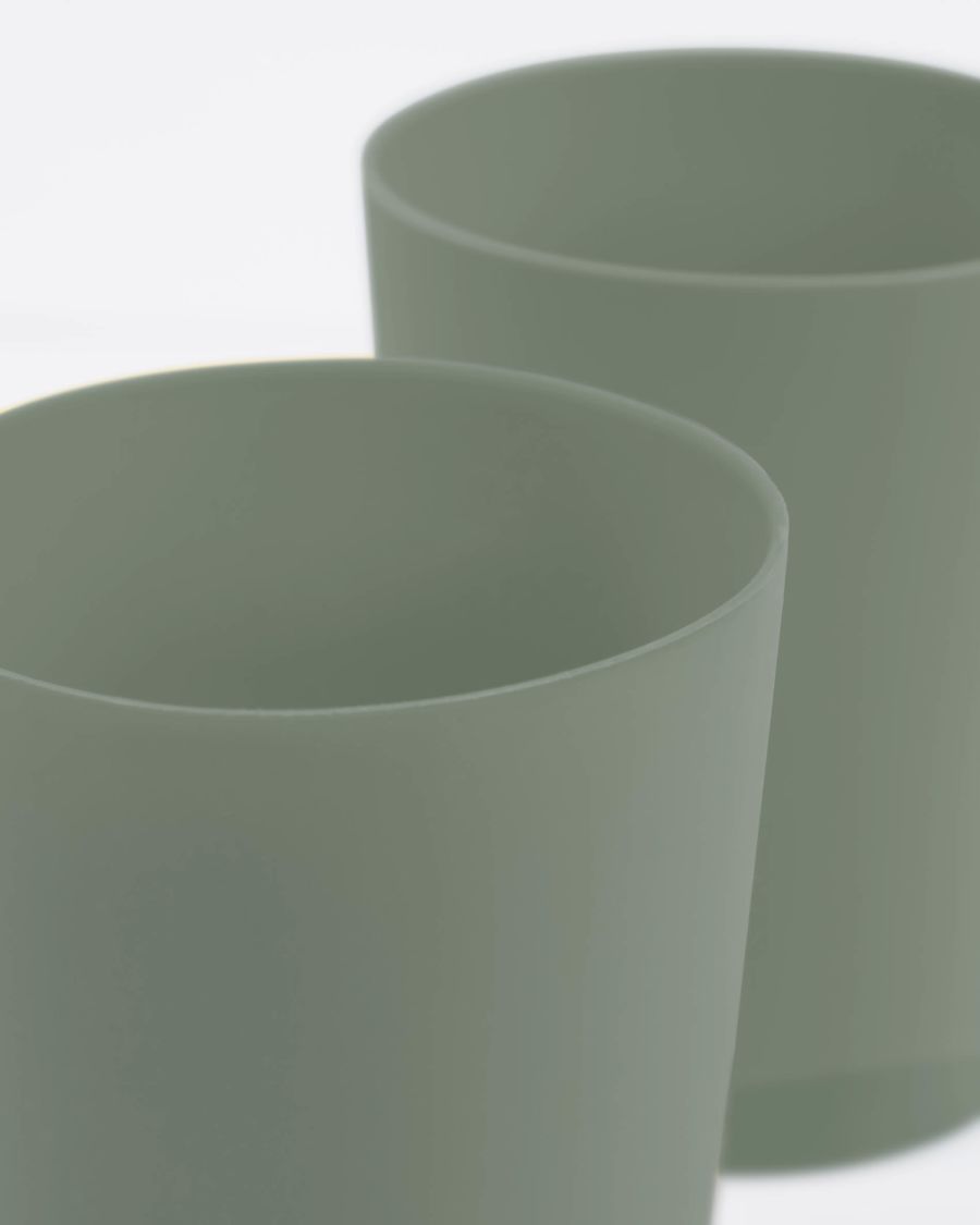 Epiphany set of 2 cups in green silicone