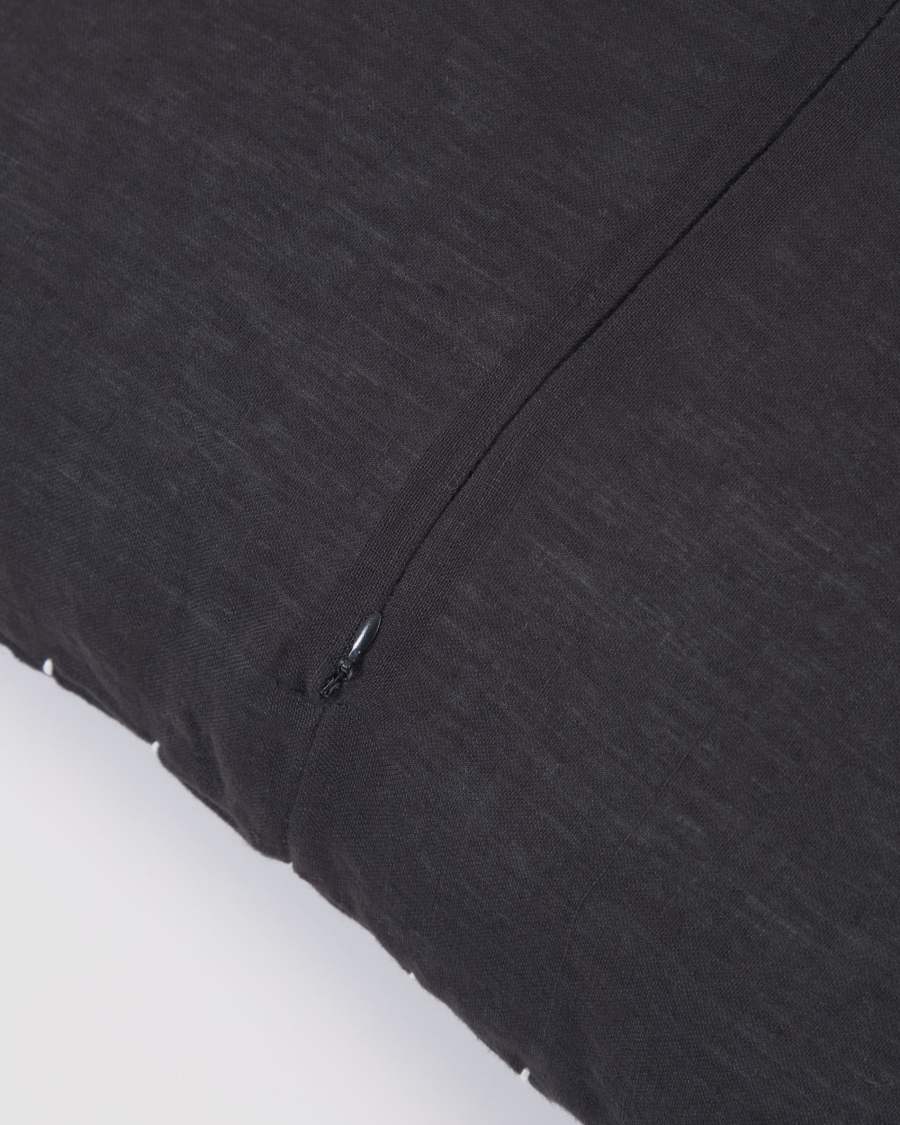 Elmina Kissenbezug 100% Leinen schwarz 45 x 45 cm