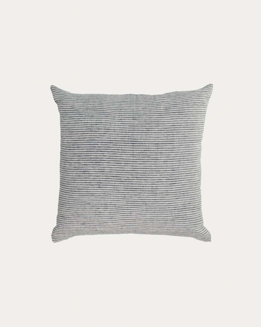 Marena 100% linen cushion cover with black and white stripes 45 x 45 cm