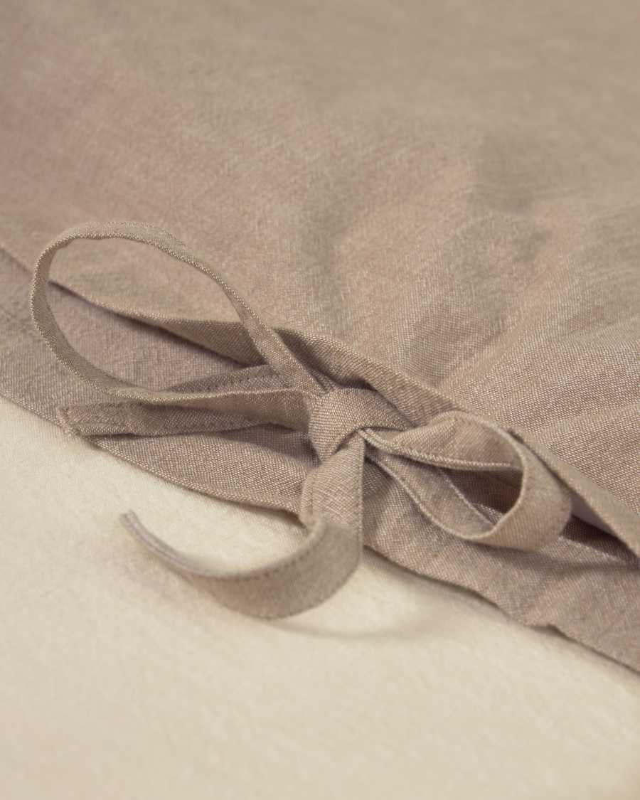 Set Dileta fodera piumone, lenzuola e fodera cuscino in cotone GOTS marrone 180 x 200 cm