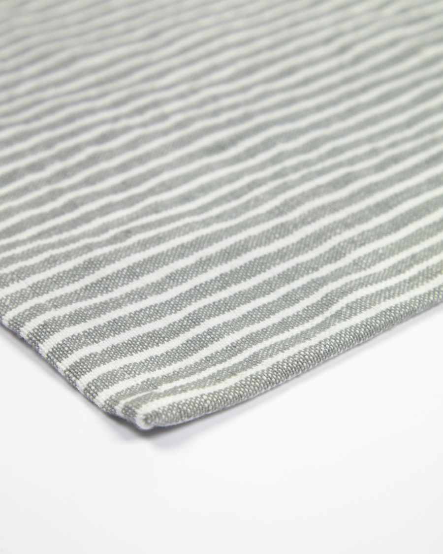 Two Imalay individual sets in grey cotton and linen 35 x 50 cm