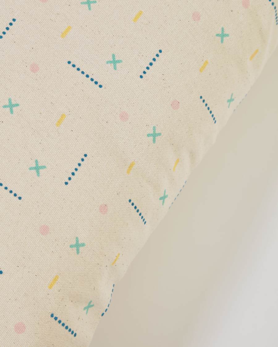 Zale 100% cotton multi-coloured cushion cover 45 x 45 cm